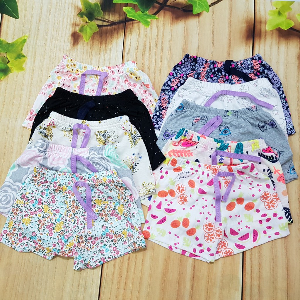 Set 2 Quần Đùi Bé Gái Cotton Hoặc Bozip Loại 1 Size 8-17kg