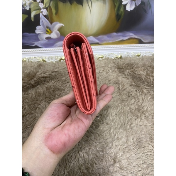 Ví màu hồng cam san hô size 19