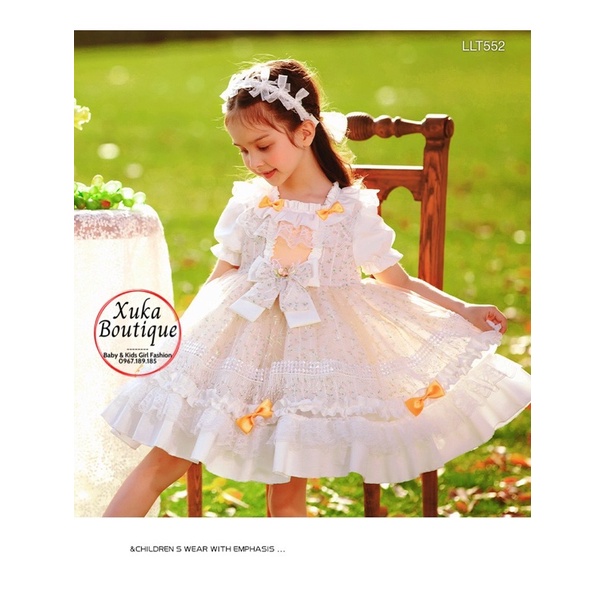 Váy Công Chúa Lolita Cộc Tay QCCC Cho Bé Gái (2022)