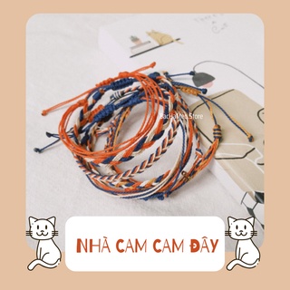 Vòng tay cam, cam phối xanh - Vòng tay waterproof - Bachameo.Store