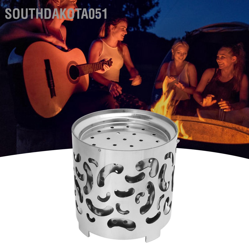 [Hàng HOT] Lò Sưởi cắm trại ngoài trời Mini bằng thép không gỉ đa chức năng di động - Lò Sưởi Ấm Bằng Ga【Southdakota051】