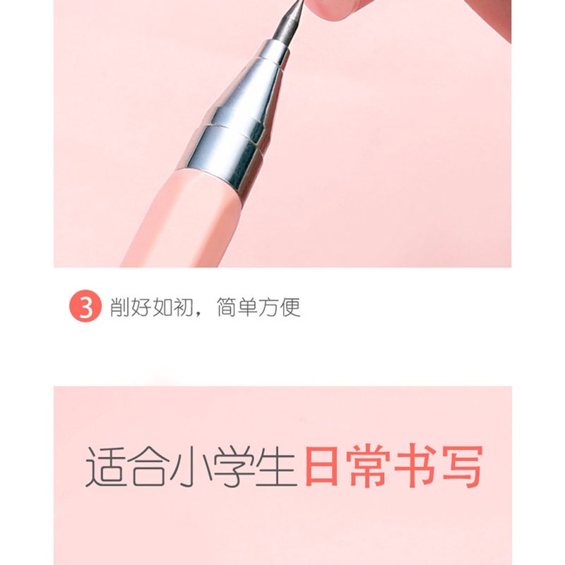 Bộ Bút Chì Cơ Học 2.0mm 2B Màu Đen Dùng Cho Vẽ Thủ Công