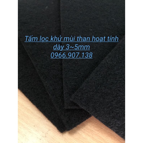Tấm Lọc Khử Mùi Than Hoạt Tính. Tấm Lọc Khử Mùi Carbon dùng Cho Máy Hút Mùi Dày 3~5mm