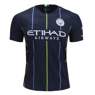 Áo bóng đá câu lạc bộ Mancity đen - Vải thun lạnh xịn 2018 - 2019IN TÊN, IN SỐ THEO YÊU CẦU