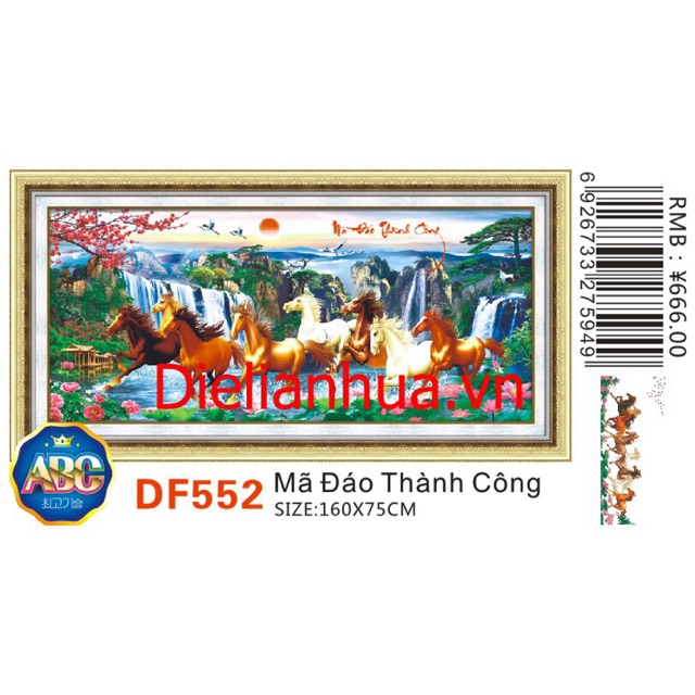 Tranh đính đá Mã Đáo Thành Công Df552 (60x75) chưa đính