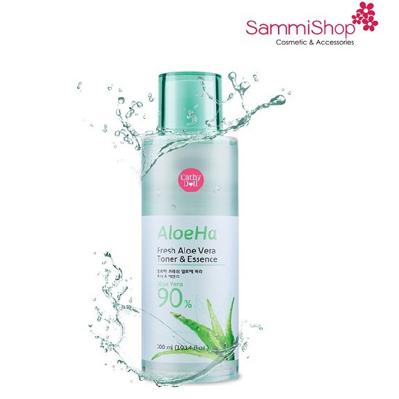 Nước Hoa Hồng dưỡng ẩm Lô Hội Cathy Doll Aloeha Fresh Aloe Vera Toner &amp; Essence