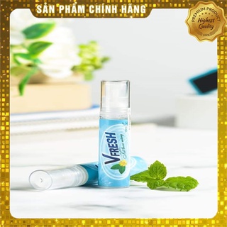 Chính hãng xịt thơm miệng V-fresh chiết xuất tự nhiên, xịt miệng giúp cải thiện mùi hôi miệng, hơi thở thơm mát