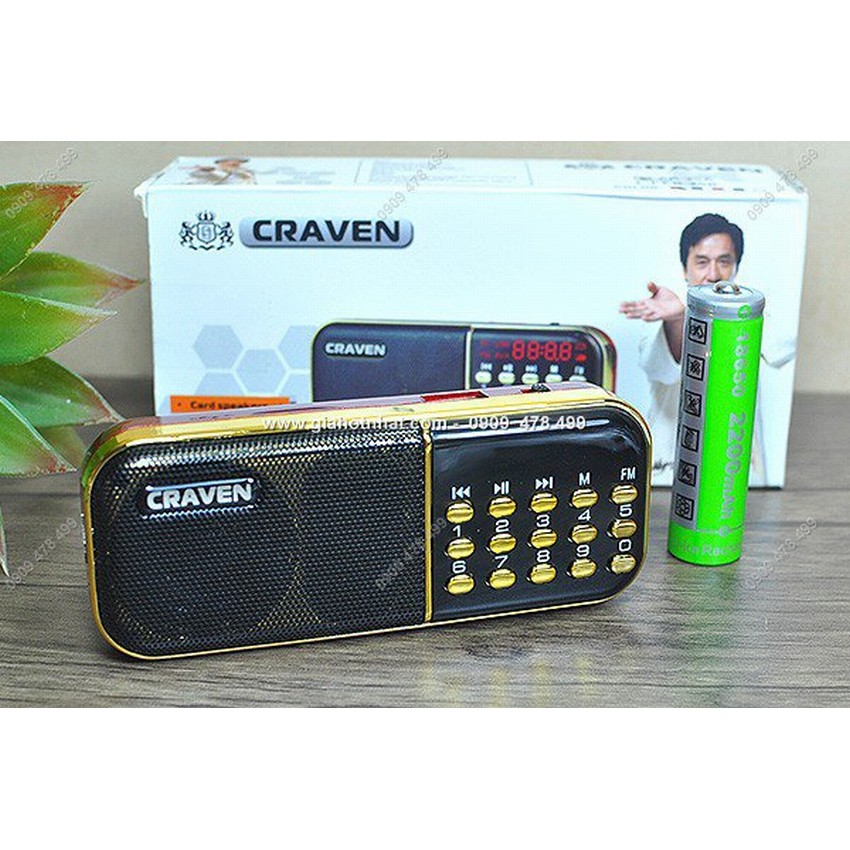 RADIO LOA THẺ NHỚ USB CHÍNH HÃNG CRAVEN NHỎ GỌN CR25A - 5229