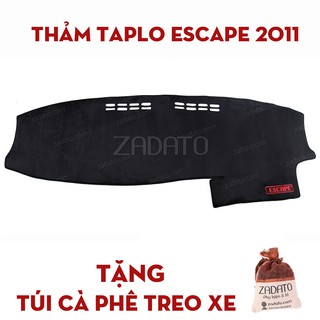Thảm taplo ford escape - thảm chống nóng taplo lông cừu - tặng: túi cafe treo xe