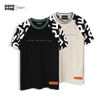 Áo Thun Nam Dante Thiết Kế Raglan In Logo Tay Bo Cổ Sọc Trẻ Trung Nổi Bật Form Chuẩn - FAPAS