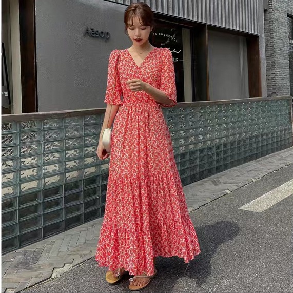 Đầm Hoa Thời Trang Mùa Hè Hàn Quốc Dành Cho Nữ