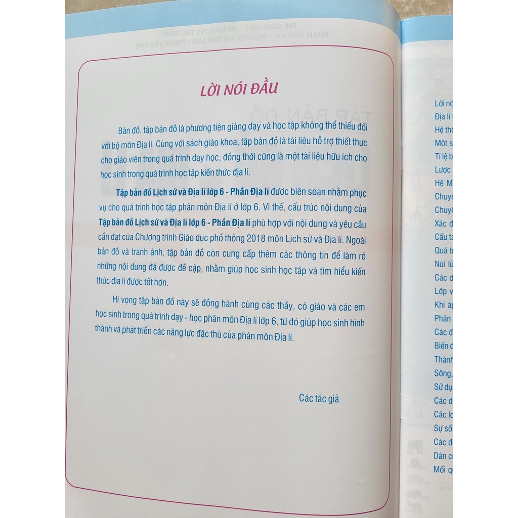 Sách - Tập bản đồ Lịch sử và Địa lí lớp 6 - Phần địa lí