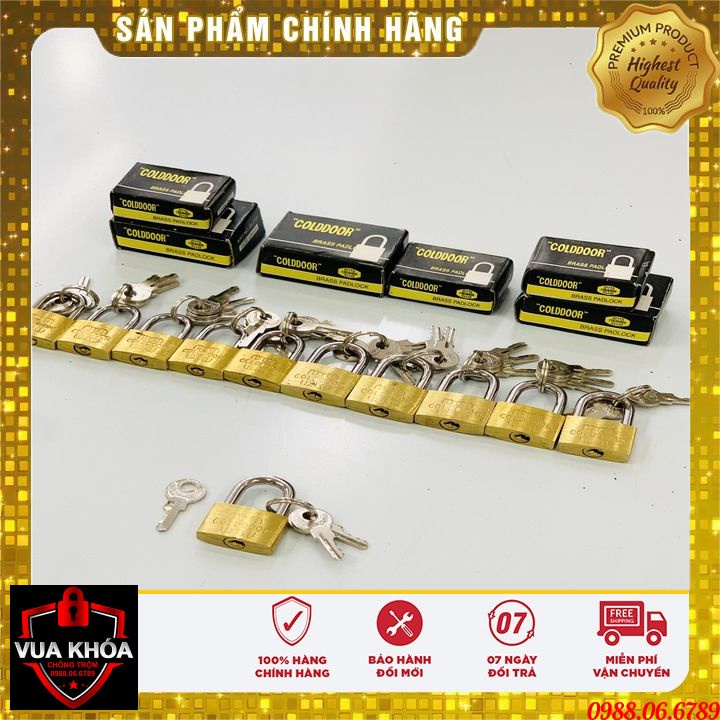 Khóa vali 2P và 2,5P ⚡FREE SHIP⚡gang mạ đồngcó 3 chìa khóa-Vòng ổ khóa bằng kim loại ( thép không rỉ ) - siêu chắc chắn