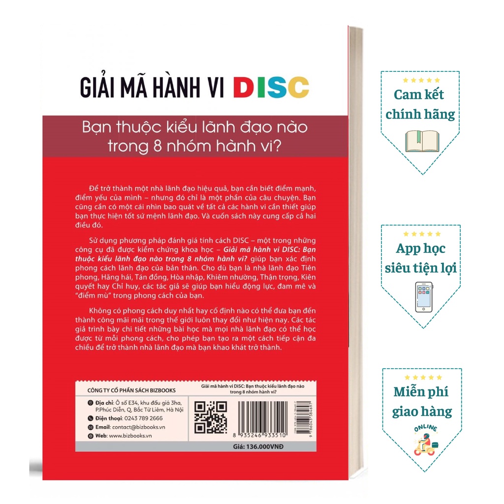 Sách - Giải Mã Hành Vi DISC: Bạn Thuộc Kiểu Lãnh Đạo Nào Trong 8 Nhóm Hành Vi? (Kèm Audio) | BigBuy360 - bigbuy360.vn