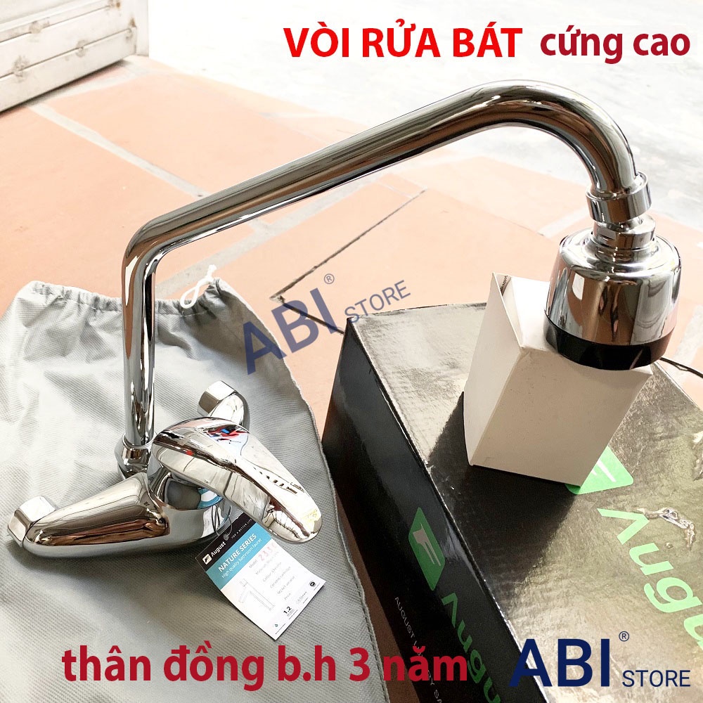 Vòi Rửa Bát Nóng Lạnh Cắm Tường Giá Rẻ, Vòi rửa chén gắn tường cao cấp
