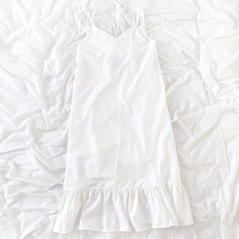 Set Váy Suông Dệt Kim Xếp Tầng Màu Xanh Sữa + Đường Khâu Ren Nhẹ Nhàng