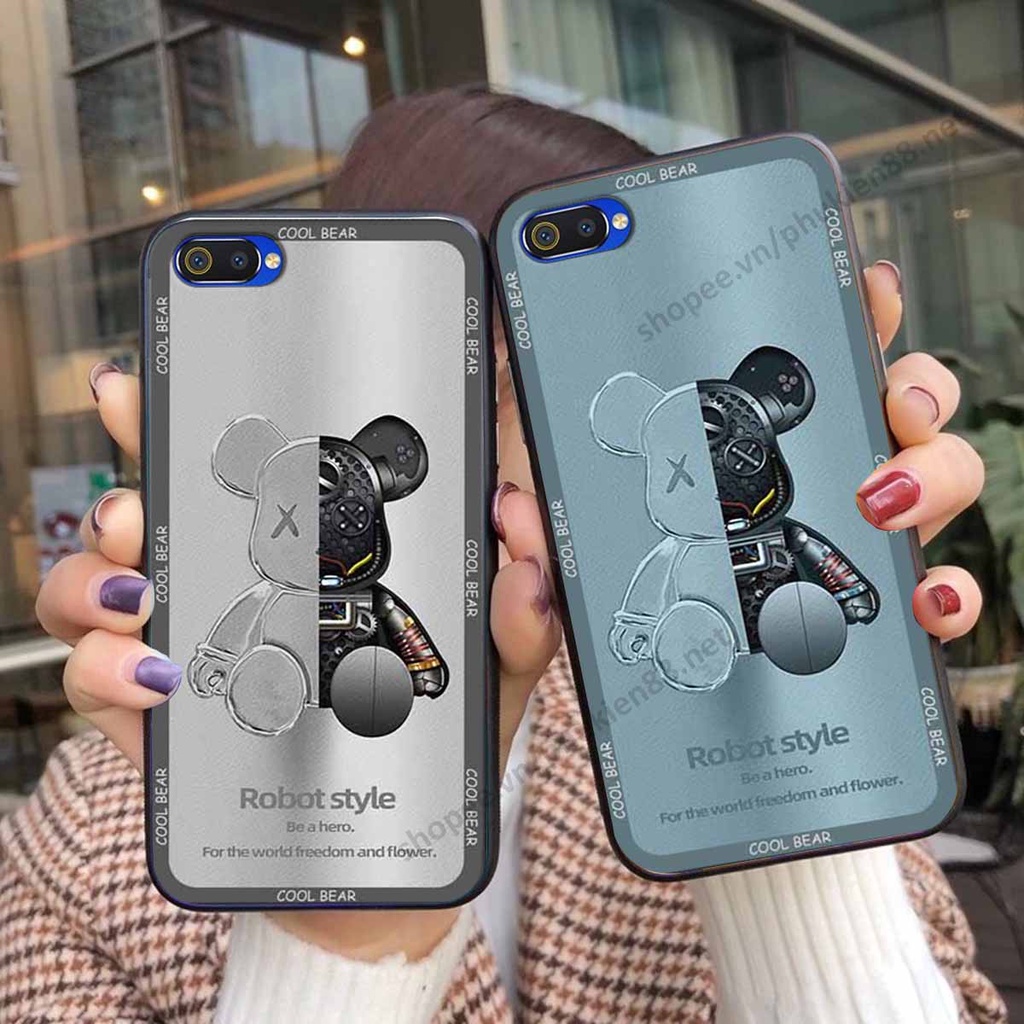 Ốp Realme C1 / C2 bear, k@ws thương hiệu phong cách ốp lưng thời trang cao cấp