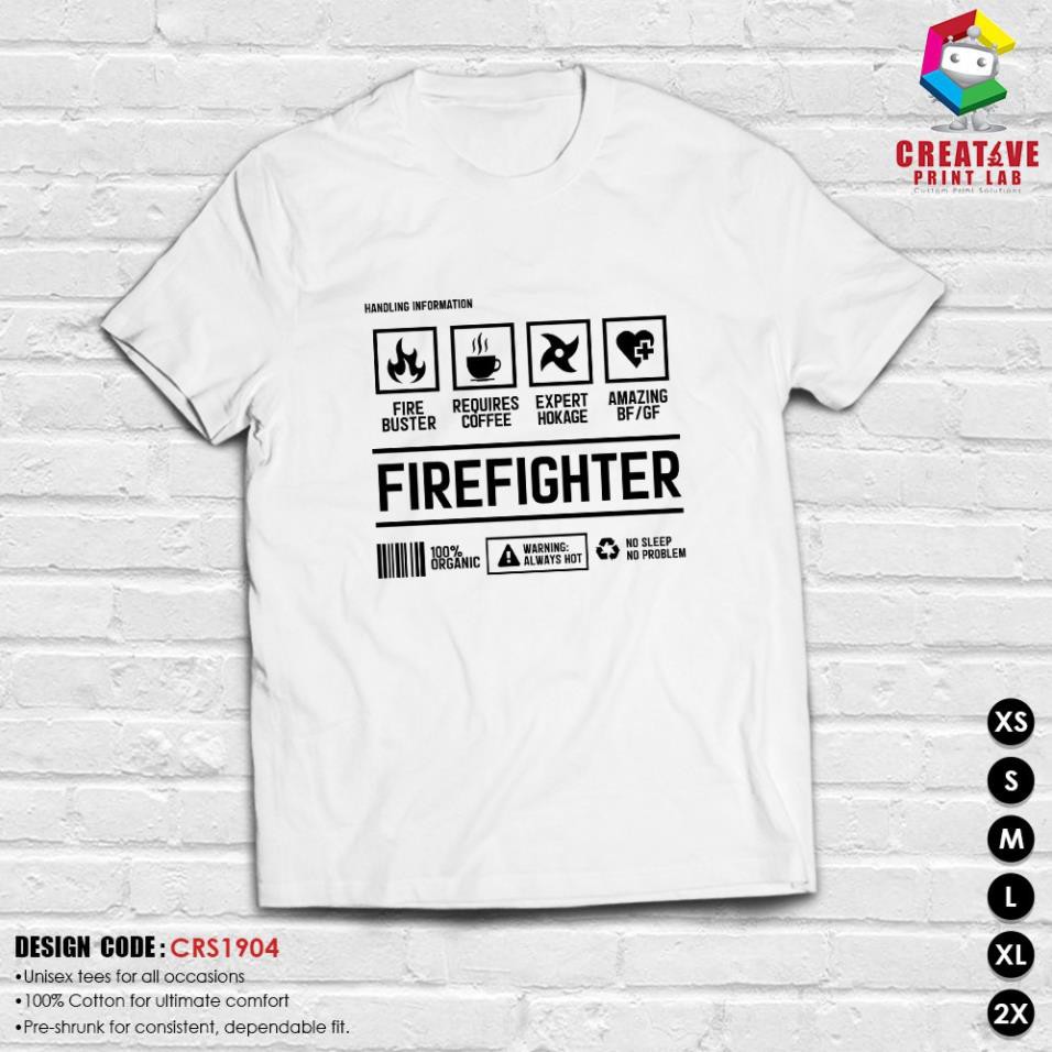 ÁO THUN ANIME- FIREFIGHTER Course Round Neck Cotton T-Shirt