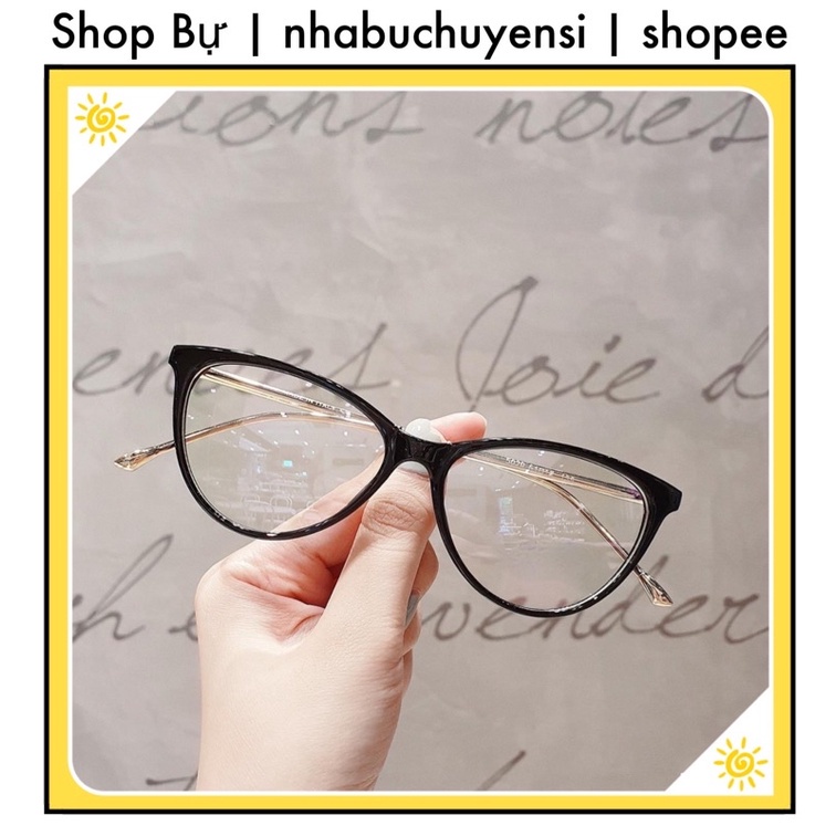 MẮT KÍNH NỮ GỌNG CHÂN KIM LOẠI VÀNG DÁNG MẮT MÈO