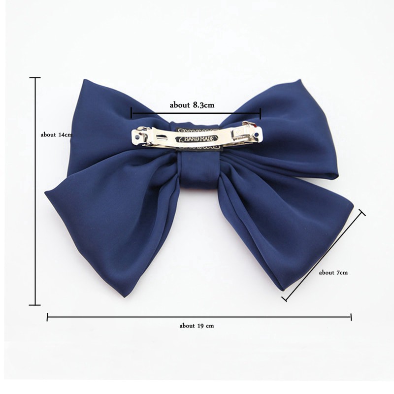 [NowShip2h] Kẹp Tóc Đính Nơ Chất Lụa Satin Mềm Nhiều Màu - Mã KT001