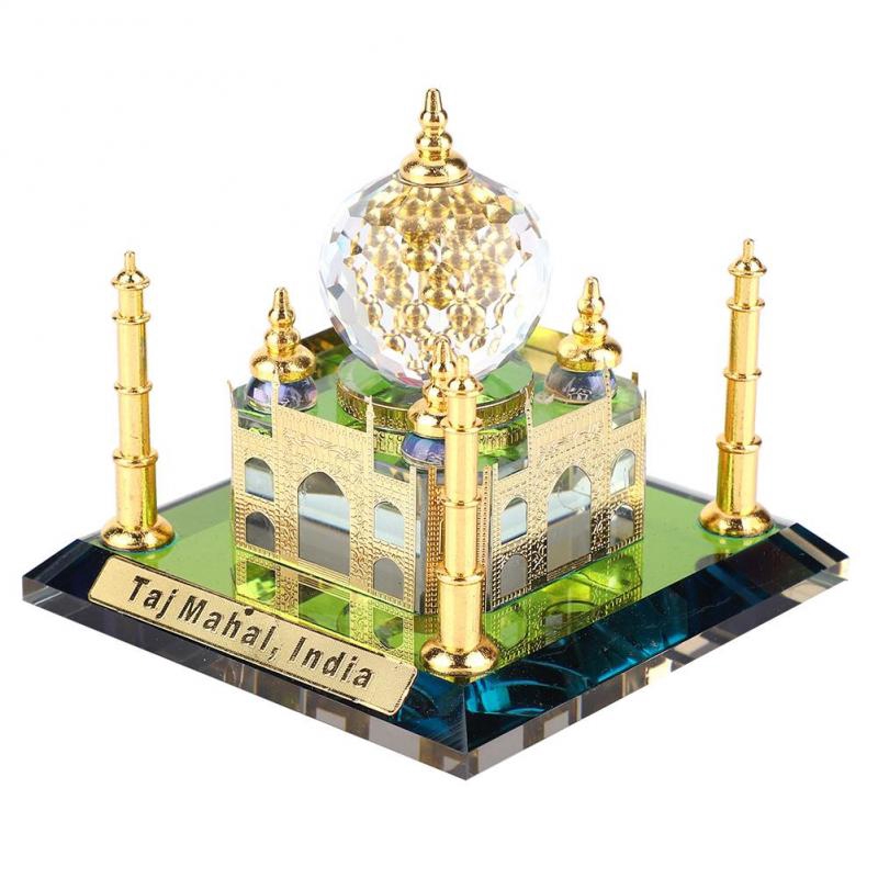 Superparis 3D Architecture Model Kits Taj Mahal Muslim Crystal Golden Taj Mahal Indian Building Model for Home Desk Deco