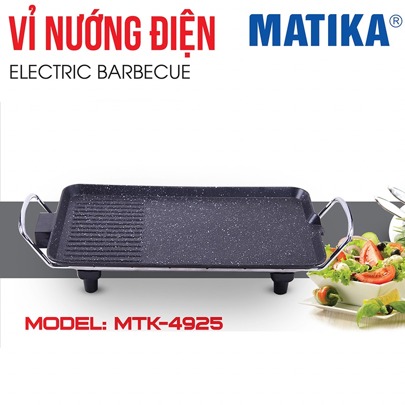 [Mã BMBAU50 giảm 10% đơn 99k] [Mã ELHADEV giảm 4% đơn 300K] Bếp Nướng Điện MATIKA 1500W MTK-4925