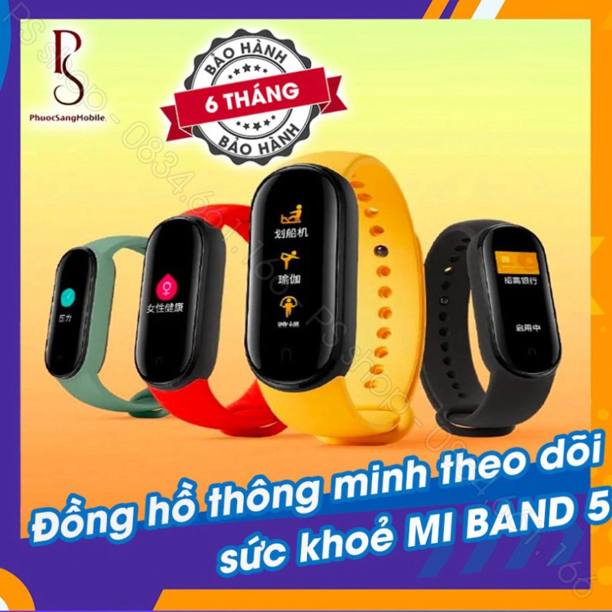GIÁ HỦY DIỆT [Có Tiếng Việt] Vòng tay thông minh Xiaomi Mi Band 5 / Đồng hồ thông minh Miband 5 -  [ Bảo hành 6 tháng ] 