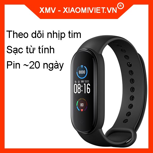 Vòng đeo tay thông minh Xiaomi Mi Band 5 - Bản quốc tế - Hàng chính hãng