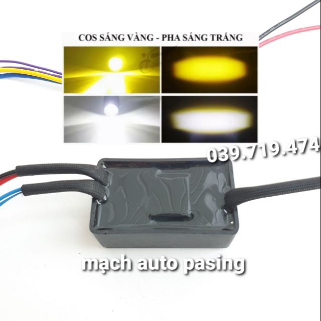 Mạch Auto pasing trợ sáng 2 màu F20x, trợ sáng mini 2 màu