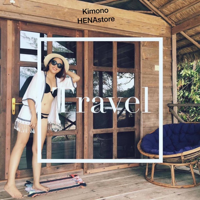 Áo Kimono Mix Thổ Cẩm Tua Rua