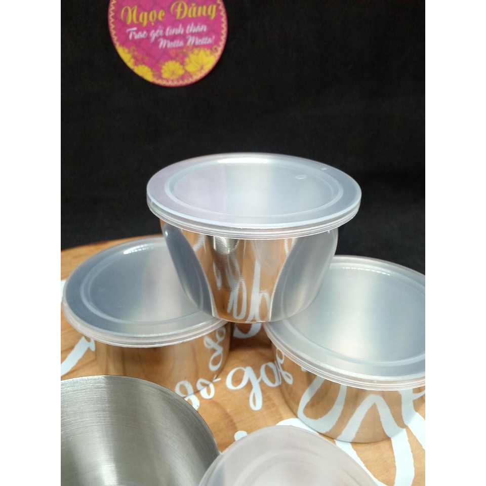 Ly inox dùng làm flan, làm khuôn đá, chưng bánh trứng tươi, làm bánh rau câu, làm yaourt