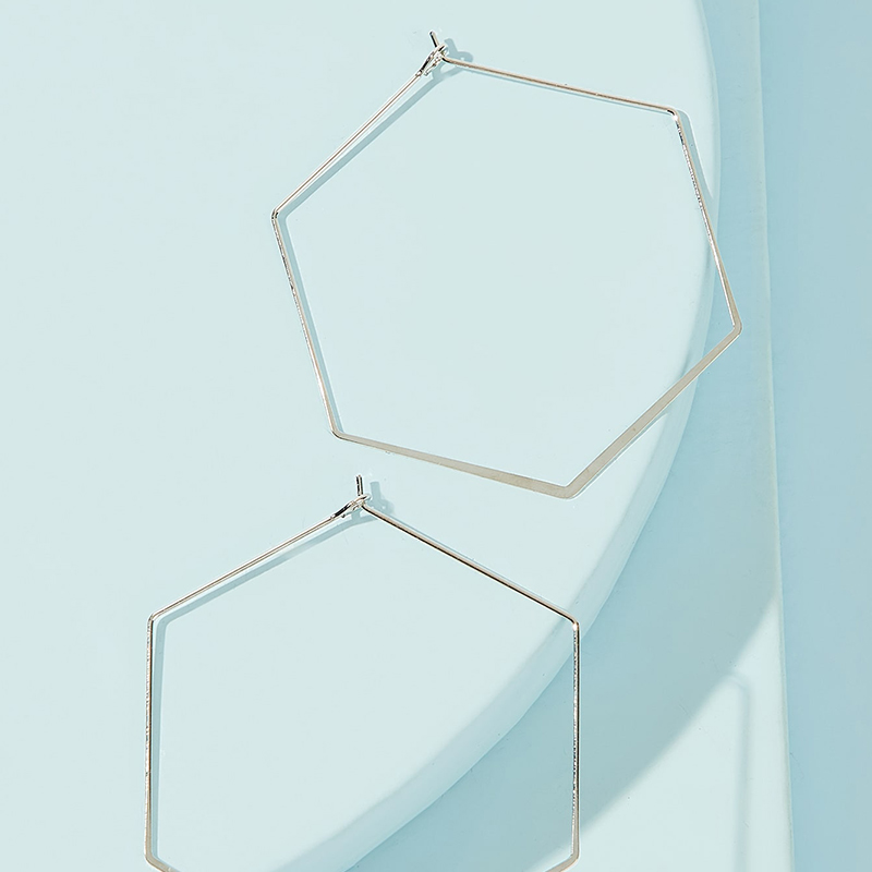 Khuyên Tai Kim Loại Thiết Kế Đơn Giản Cho Nữ