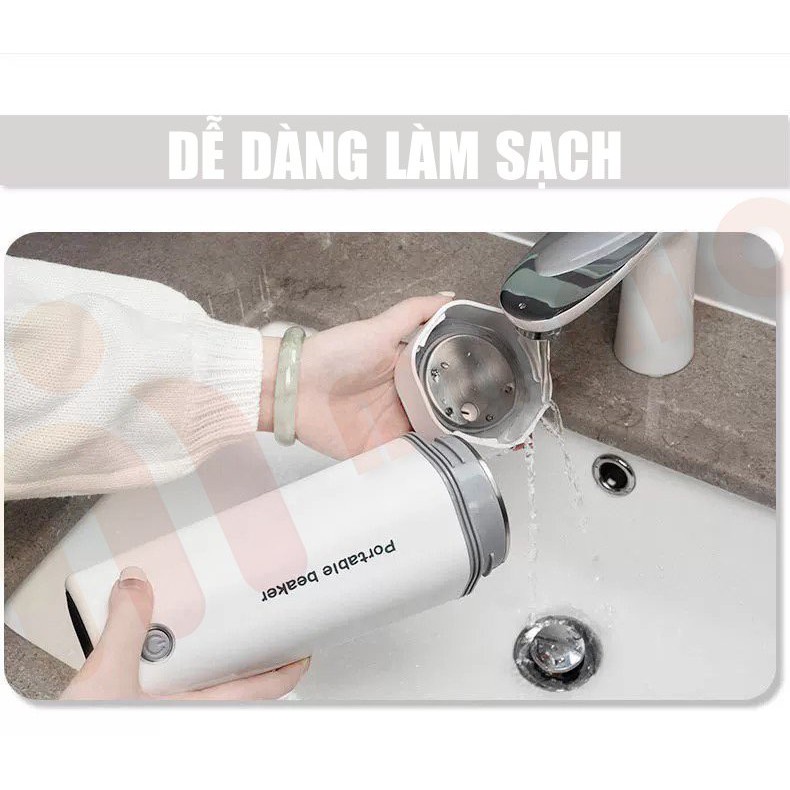 Bình đun nước du dịch Minaho cao cấp siêu tốc - dung tích 450 ml - công suất 300w - Ấm siêu tốc an toàn diện dụng