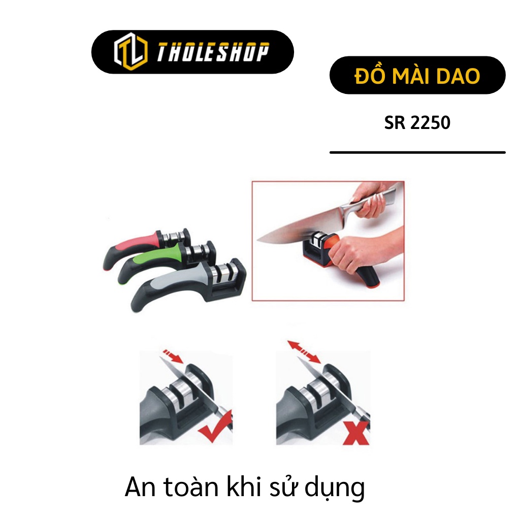 Đá mài dao - Dụng cụ mài dao mài kéo Sr 2250 dễ sử dụng có 2 khe 2508