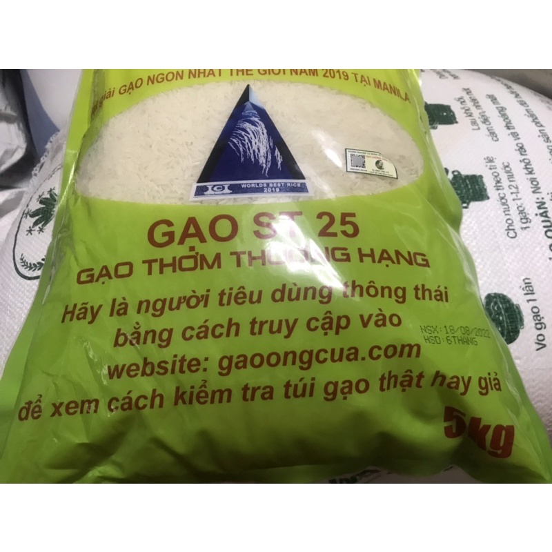 (compo 5 túi Nsx T6/2023)gạo st25 ông cua cam kết chính hãng