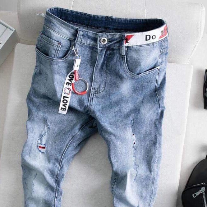 Quần Jean Nam Chất Bò DR 35 RT Phối Rách Cá Tính Trẻ Trung ( Siêu Rẻ) | BigBuy360 - bigbuy360.vn