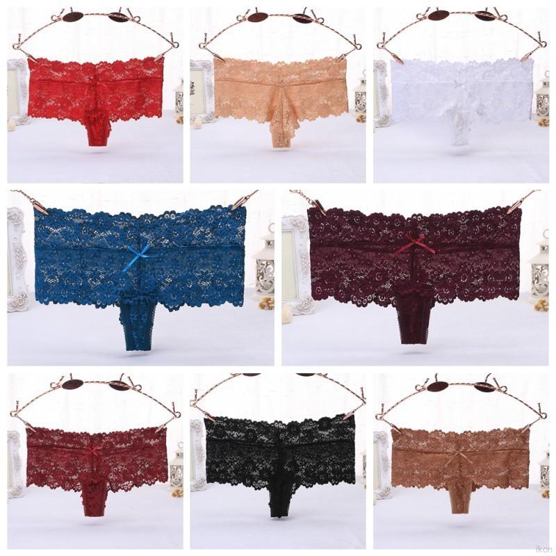 Quần lót ren trong suốt có buộc nơ