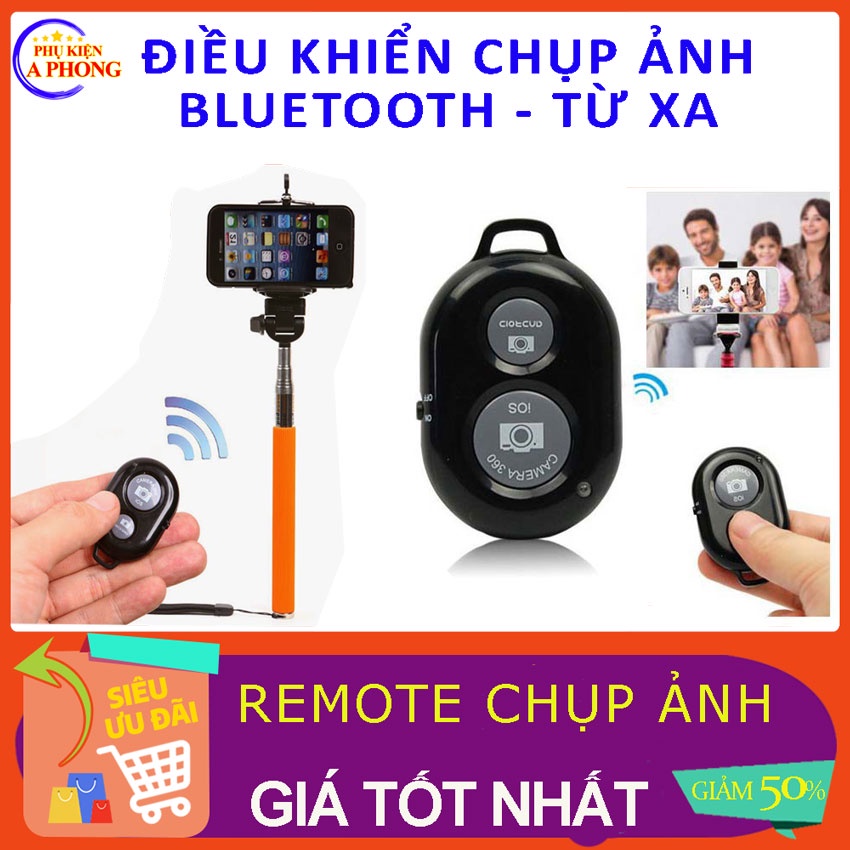 [Giá sỉ] Nút điều khiển chụp ảnh từ xa remote -  chụp ảnh bluetooth điện thoại tiện lợi