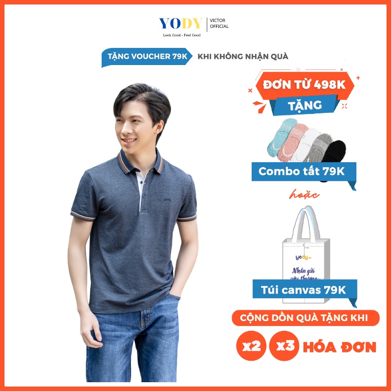 Áo Polo Nam YODY Cool Compact Siêu Nhẹ Siêu Thoáng Mát Thấm Hút Mồ Hôi APM5295