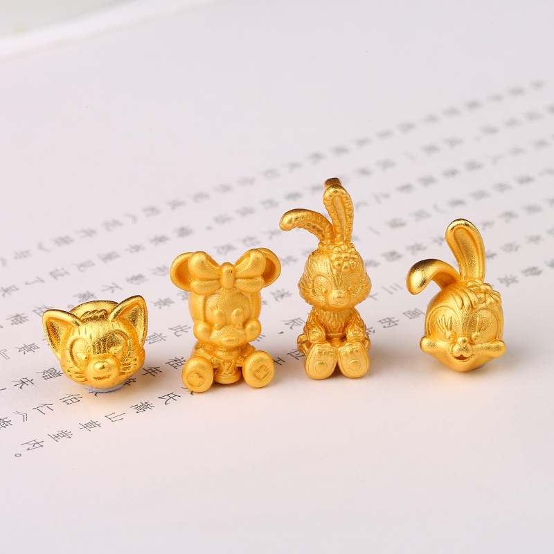 Disney [Hàng Có Sẵn Giao Hàng Ngay Lập Phương] Mặt Dây Chuyền / Vòng Tay / Dây Chuyền Trang Sức Việt Nam Shirley / Mickey Màu Vàng Cát Chống Dị Ứng Cao Không Dị Ứ