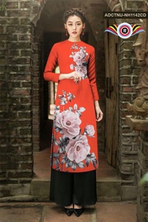 Áo dài cách tân 3D hoa hồng