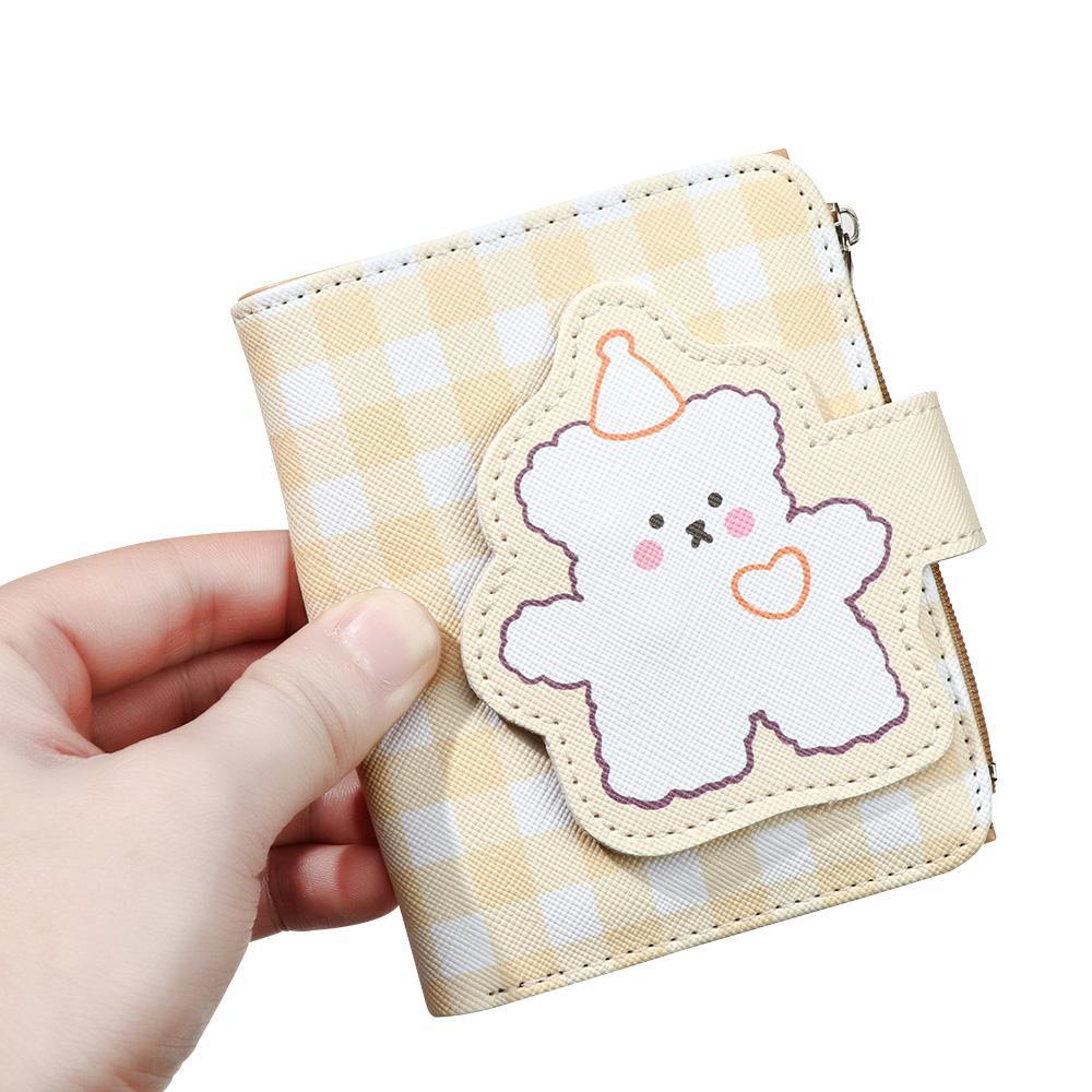 Ví Da PU In Hình Gấu Cầu Vồng Dễ Thương