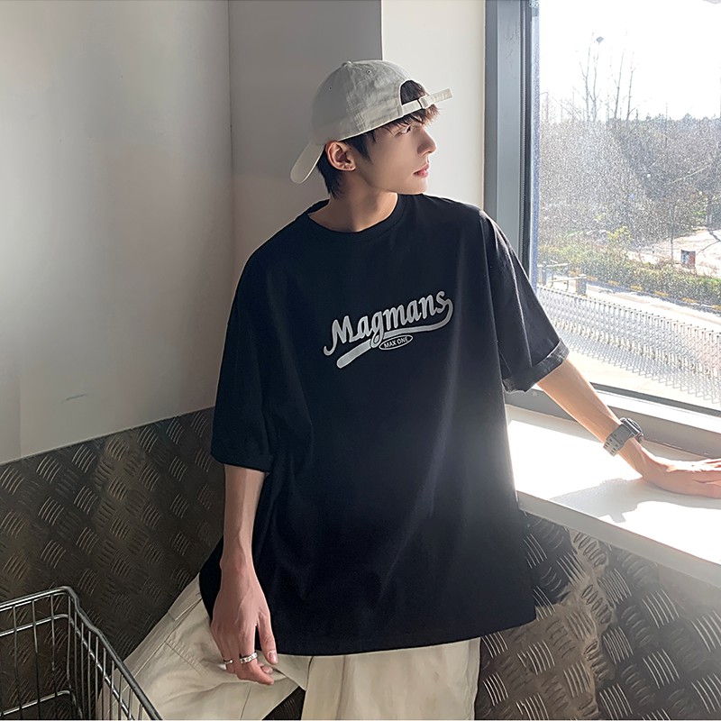 Áo thun unisex form rộng nữ nam phông unisex cổ tròn cotton oversize giá rẻ in hình MAGMANS | BigBuy360 - bigbuy360.vn
