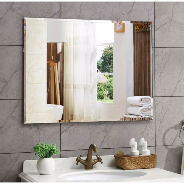 Gương Treo Tương Lavabo phòng tắm LUXHOME. 40 x 60 cm, sẵn pass treo tường.