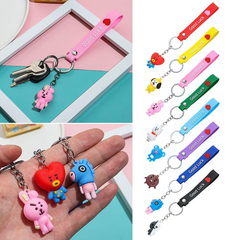 SUSANS Móc Khóa Silicon Đa Năng Họa Tiết Hoạt Hình BT21 Phong Cách Hàn Quốc