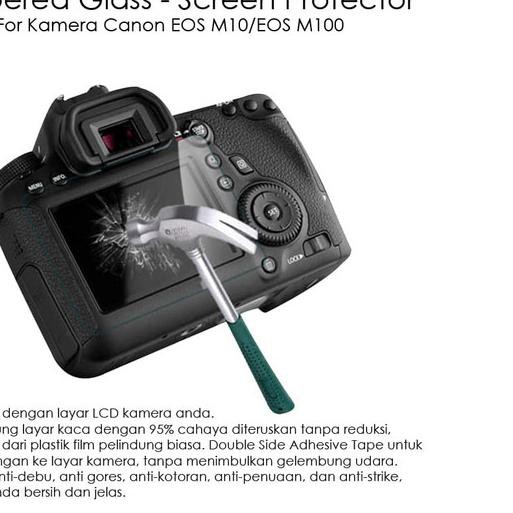 Kính Cường Lực Bảo Vệ Màn Hình Cho Máy Ảnh Canon Eos M10 / Eos M100