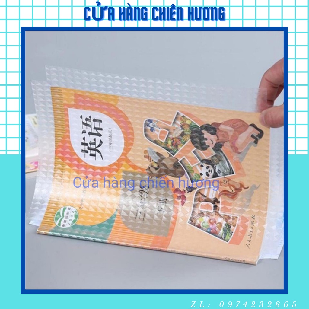 Decal Bọc Sách Vở Chống Nước, Chống Rách, Trong Suốt Nhiều Kích Cỡ (10 chiếc)