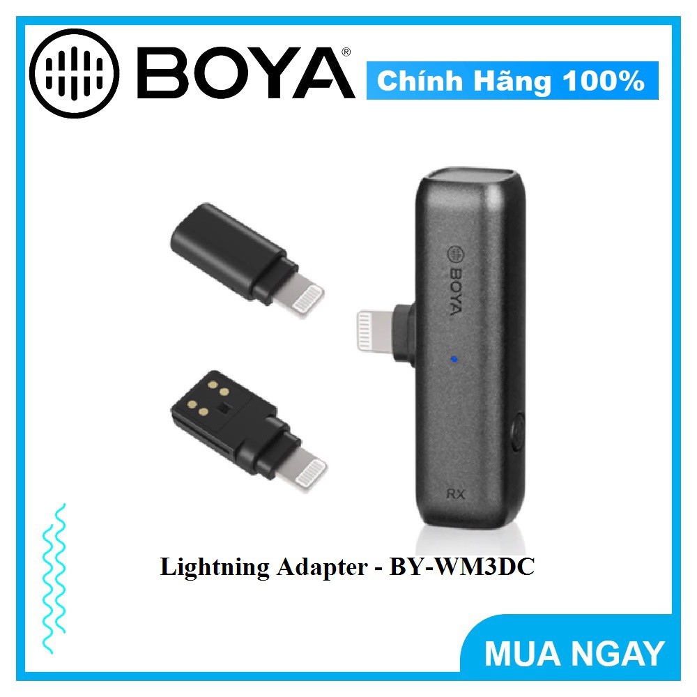 Đầu chuyển đổi Lighning/Type-C dành cho Mic thu âm BOYA BY-WM3 - BOYA BY-WM3DC/WM3UC