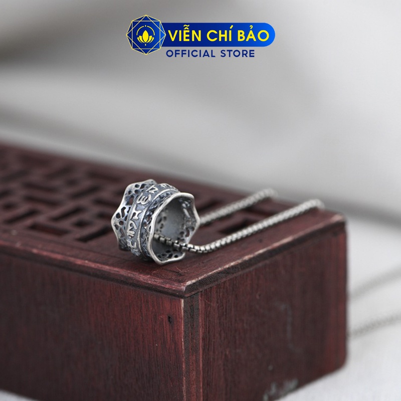 Mặt dây chuyền bạc nữ hình Lục Tự Chân Ngôn bạc liệu bạc Thái 925 thời trang phụ kiện trang sức nữ Viễn Chí Bảo M000226