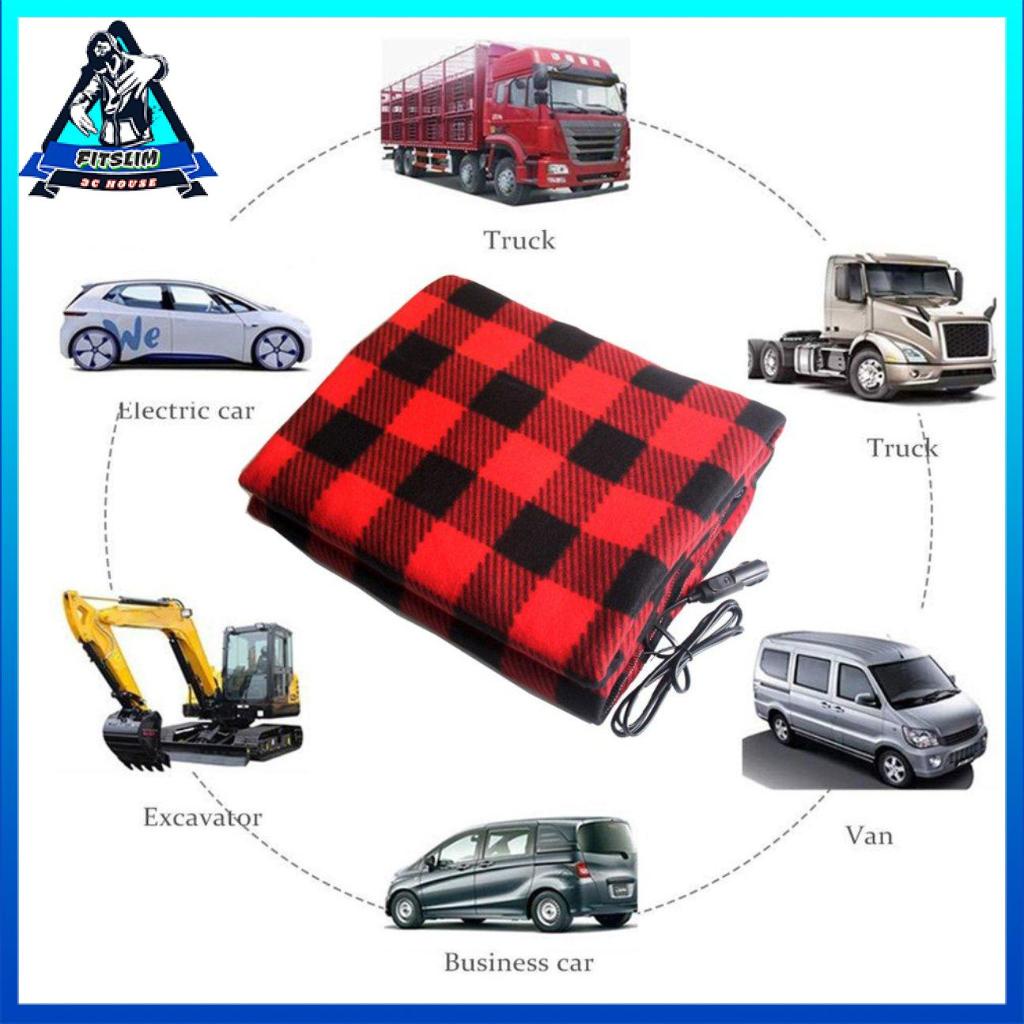 Chăn Điện Sưởi Ấm Mùa Đông Họa Tiết Lưới 12v Cho Xe Hơi